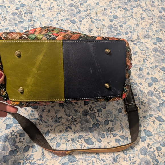 Multicolor Leather Woven Purse - Picture 8 of 15